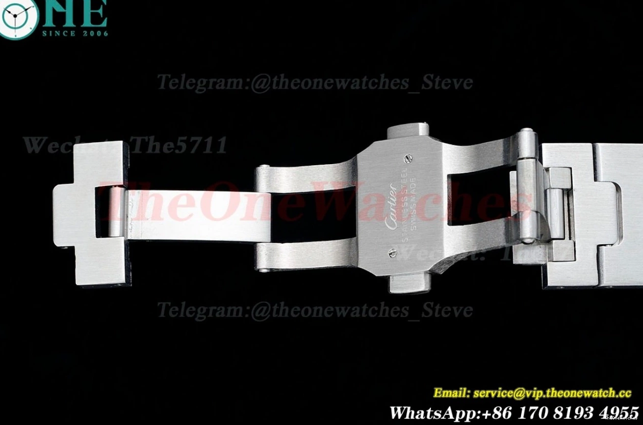 SS Silver MY9015 Santos Dial XL AMG Mens 40mm SS 100 RG 1202